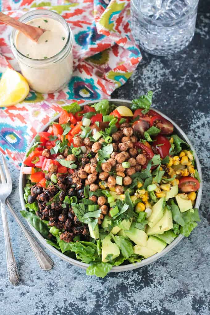 This taco salad is full of protein and flavor