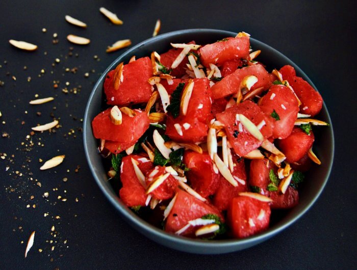 The watermelon makes this salad super unique