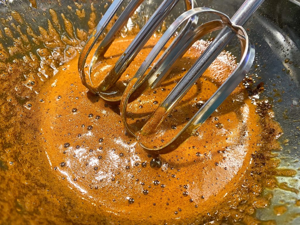 whisk in coffee mixture in bowl