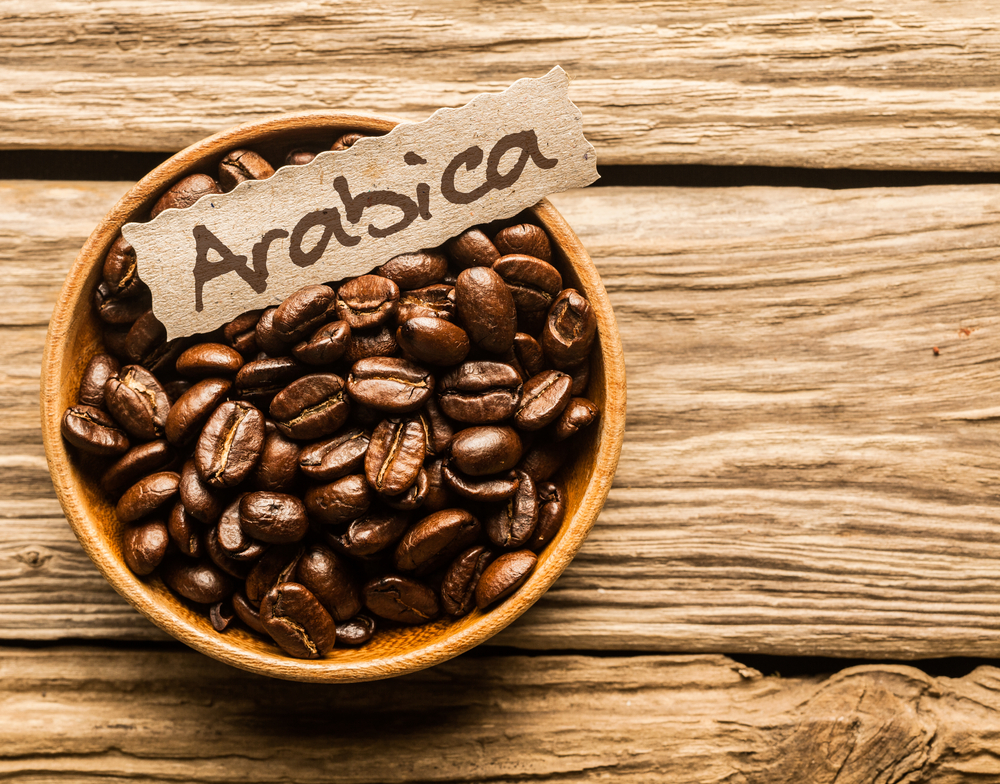 Arabica beans in a bowl 