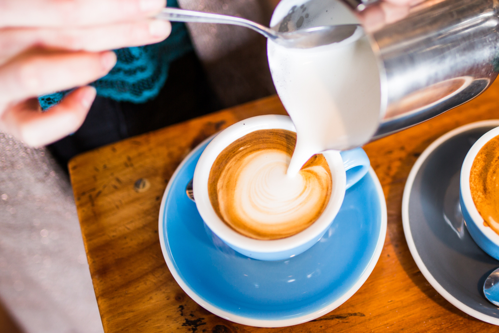 a flat white coffee been prepared 