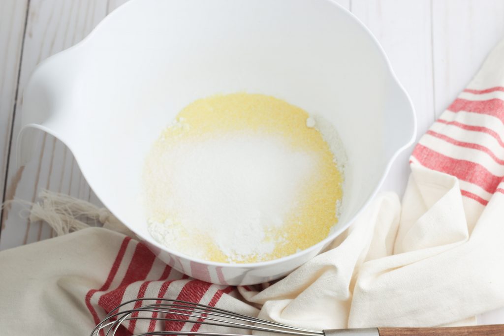 cornbread batter in bowl