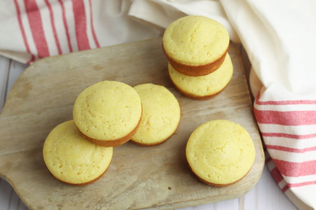 overhead view of gluten free cornbread recipe