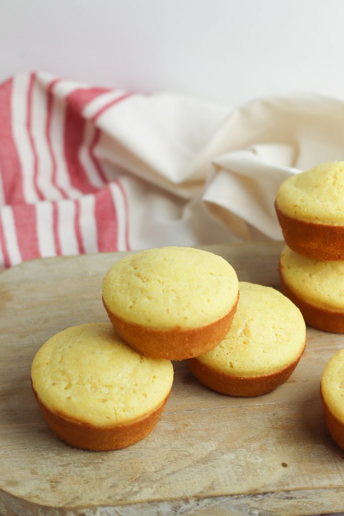 cornbread muffins on baking tin