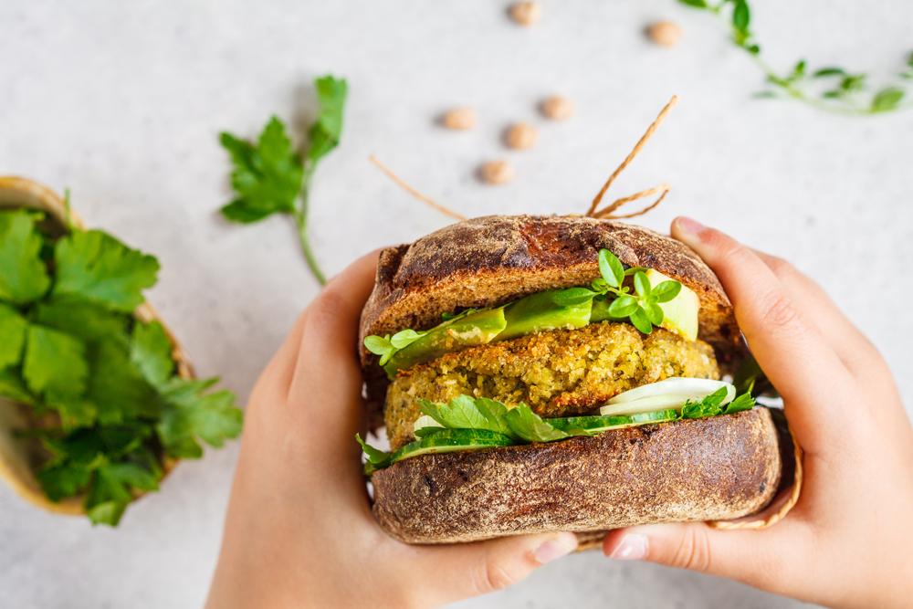 best vegan recipes for kids with chickpea burger