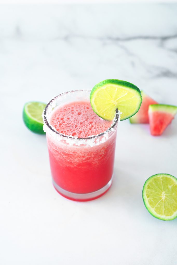 fruit everywhere around a watermelon margarita