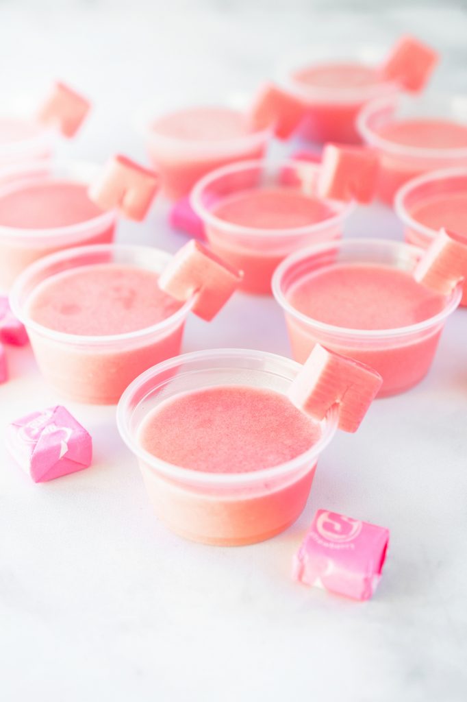pink starburst jello shots without Cool Whip