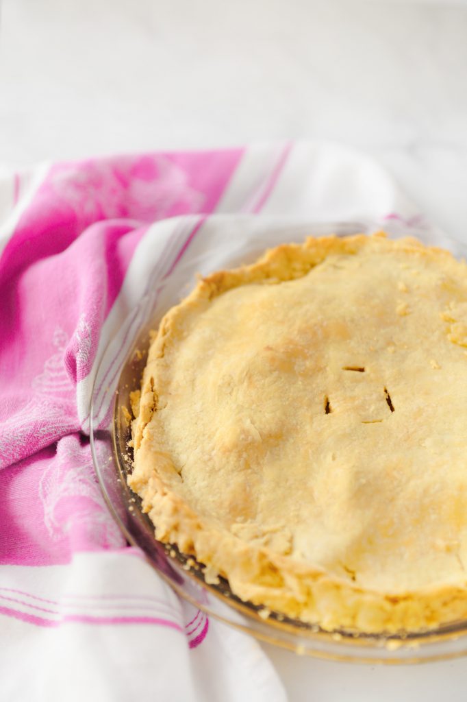 finished pie baked with vegan crust recipe