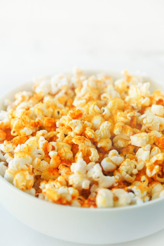 vegan popcorn with nutritional yeast