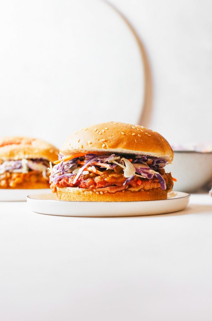 vegan lentil sloppy joes on a bun