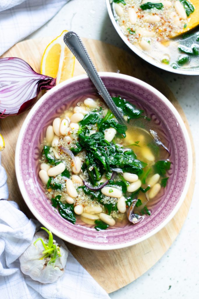 vegan white bean soup is perfect for fall dinners