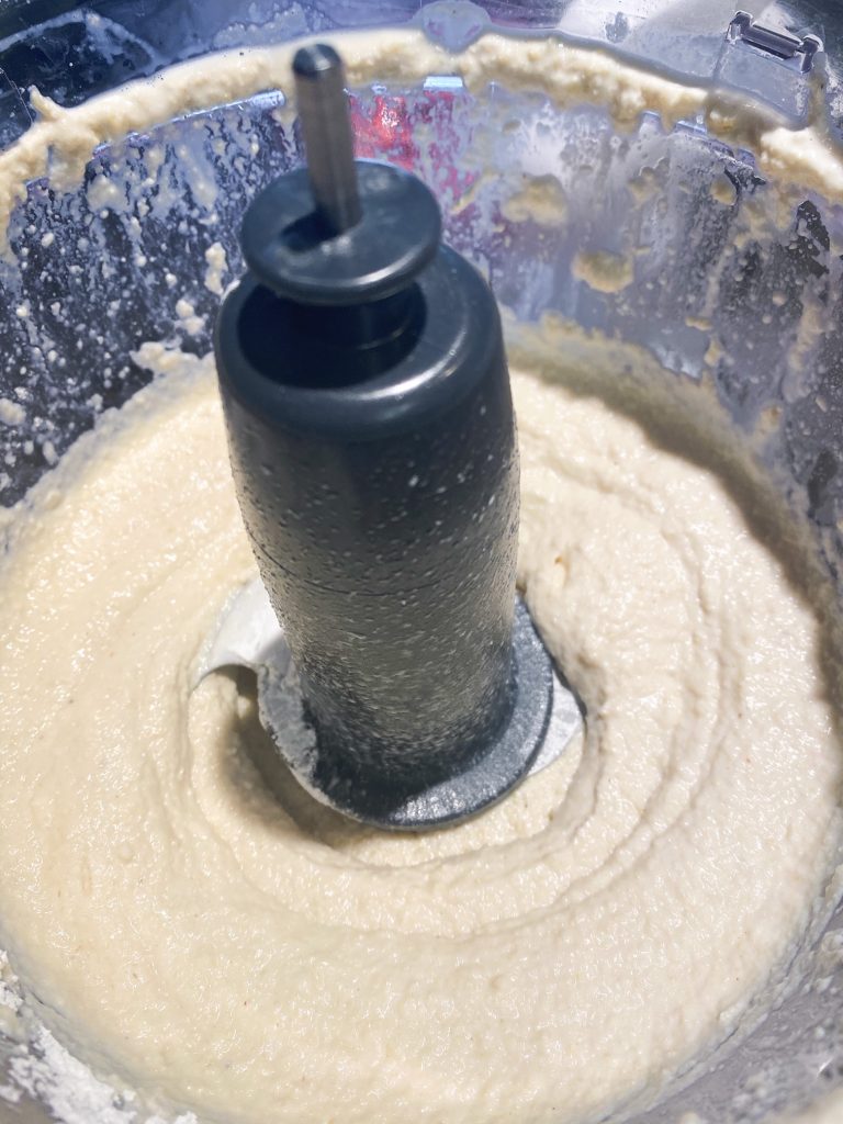 vegan mozzarella sauce in food processor