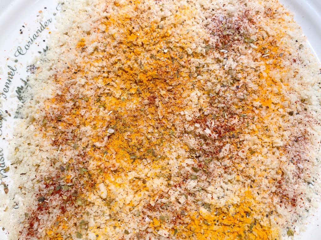 panko breadcrumbs and spices in a bowl