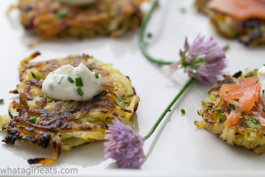 Photo of Herbed Vegetable Potato Pancakes. 