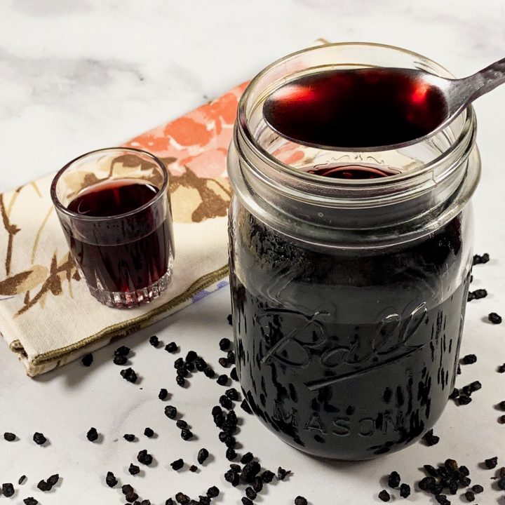 3-Ingredient Elderberry Syrup (Potent Cold + Flu Remedy)