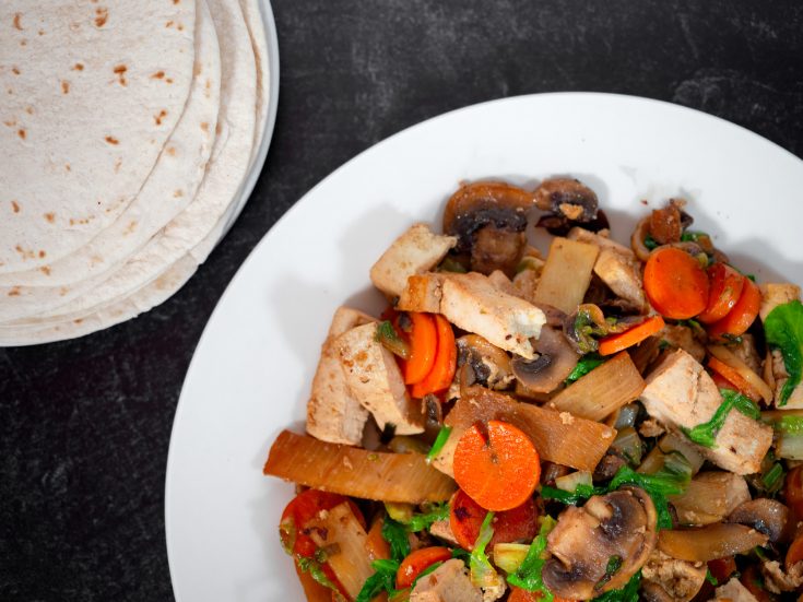 moo shu vegetables on plate