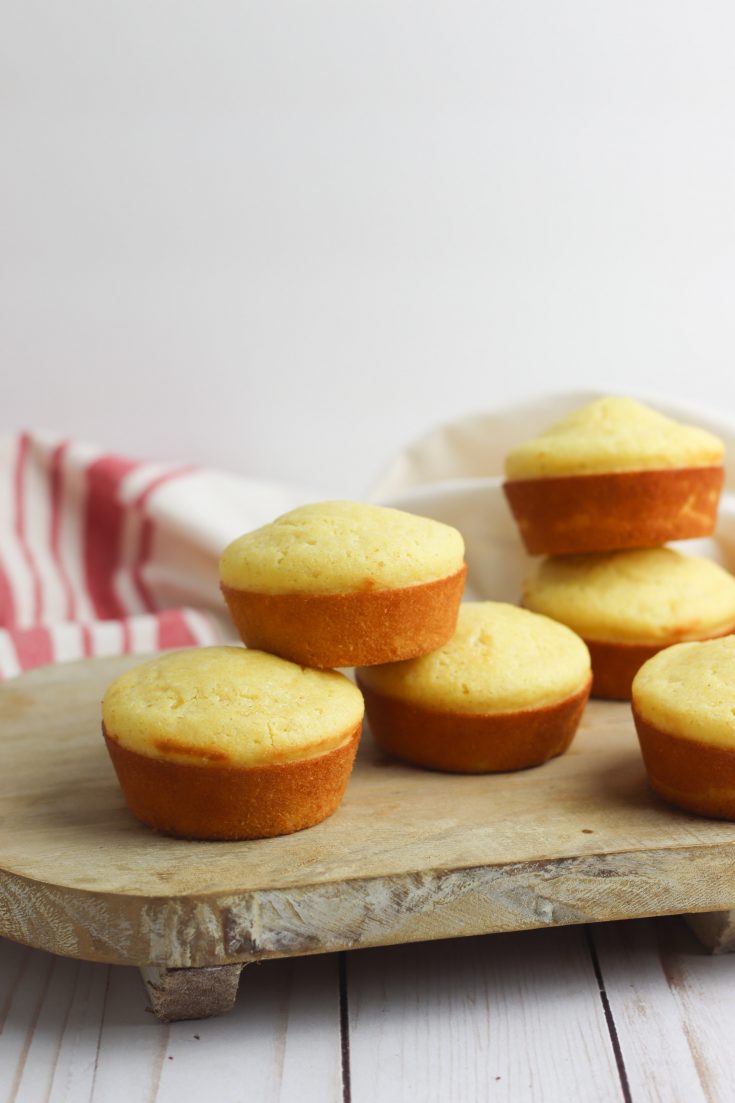 gluten free cornbread muffins on white table