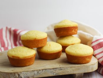 gluten free cornbread muffins on stool