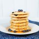 vegan blueberry pancakes on plate