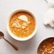 two bowls of vegan lentil soup recipe