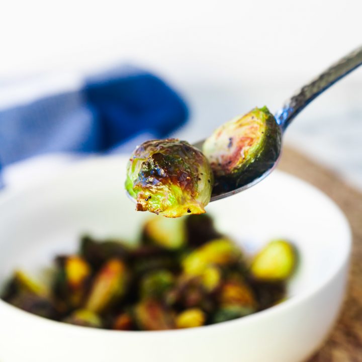 Roasted Garlic Vegan Brussels Sprouts