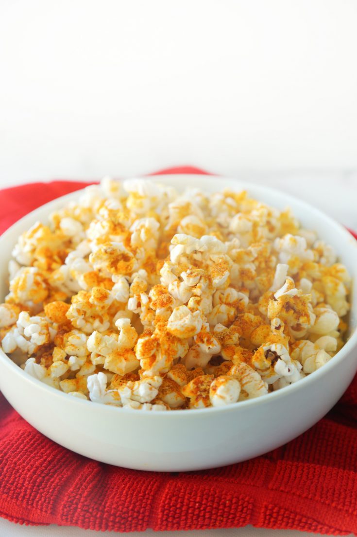 easy vegan popcorn with nutritional yeast