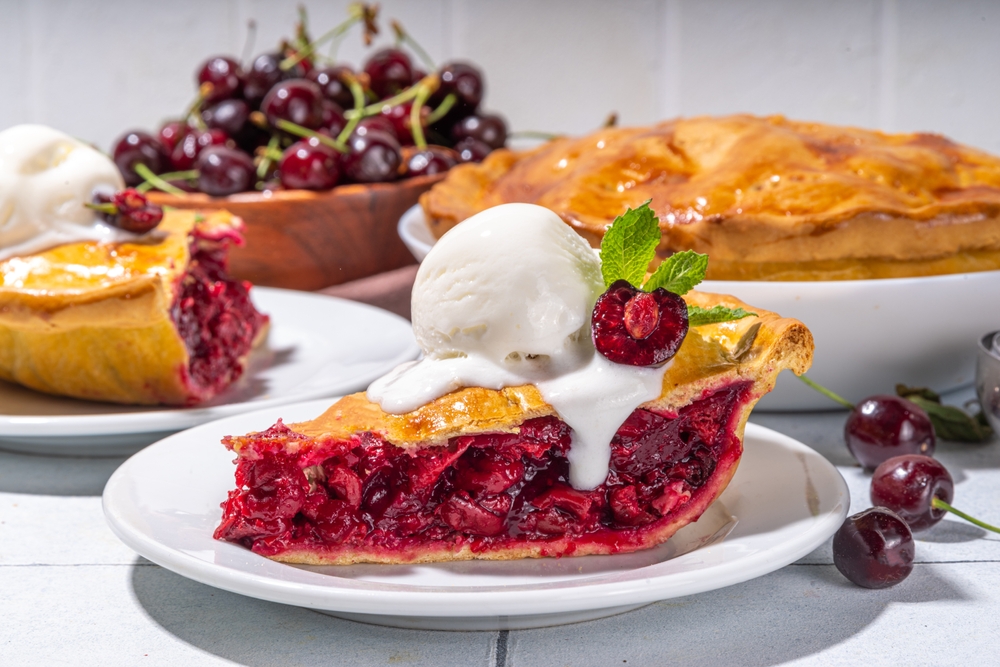 Cherry Pie with ice cream as a variaition 